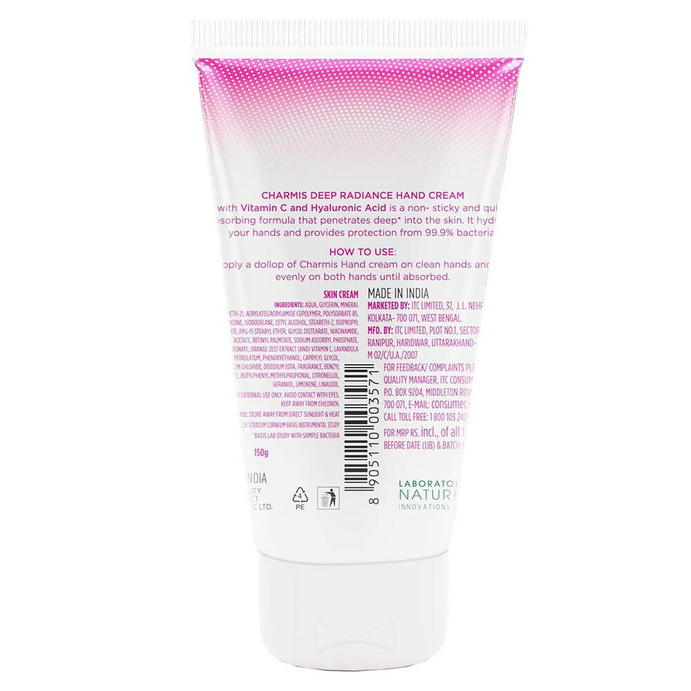 Charmis Deep Radiance Vitamin C Cream for Hands with Hyaluronic Acid - Swadesiicart