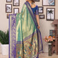 Aastha Fashion Green Tissue Silk Weaving Saree