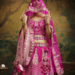 House of Panchhi Pink Pure Silk Moti & Zarkan heavy embroidery Lehenga choli & Dupatta | Swadesiicart