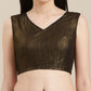 Ahalyaa Women's Black Georgette Gold Coated Ready to Wear Saree | Swadesiicart