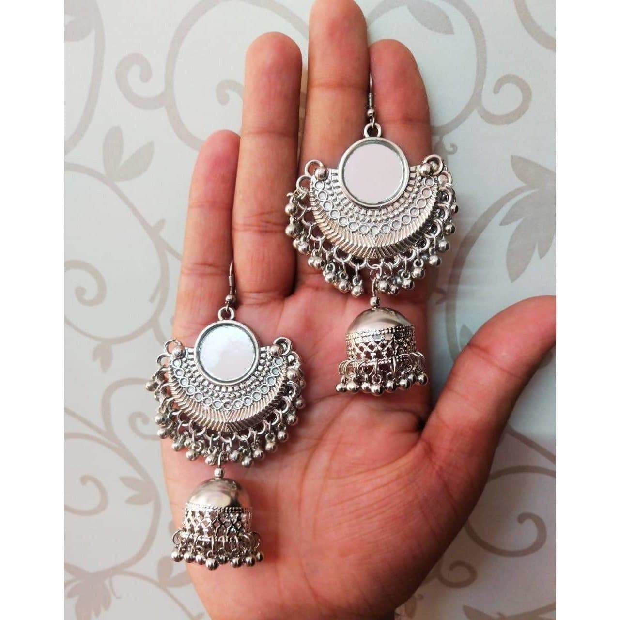 MS Fashion India Bollywood Style Half Moon Jhumki Earrings | Swadesiicart