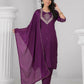 Ethnic Festive Wear Reyon Wine Stitched Suit With Dupatta - Tanisha | Swadesiicart