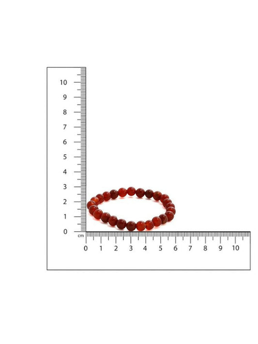 Red Carnelian Onyx Crystal Beads Bracelet - Ruby Raang | Swadesiicart
