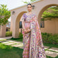 Vishnu Weaves Women's Baby Pink Paithani Silk Zari Woven Saree with Unstitched Blouse - Swadesiicart
