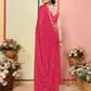 Aafreen Partywear Designer Pink White Rangoli Fancy Saree