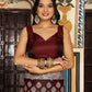 Shree Shyam Fashion Wine Silk Saree