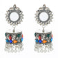Mominos Fashion Johar Kamal Women Multi Kundan Oxidised Jhumkas - Swadesiicart