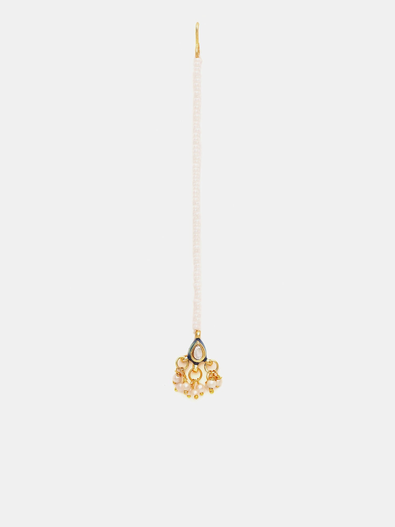 Ruby Raang Gold Polished Gold Kundan Maang Tikka | Swadesiicart
