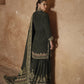Anaita Black Silk Readymade Palazzo Suit with Swarovski Work