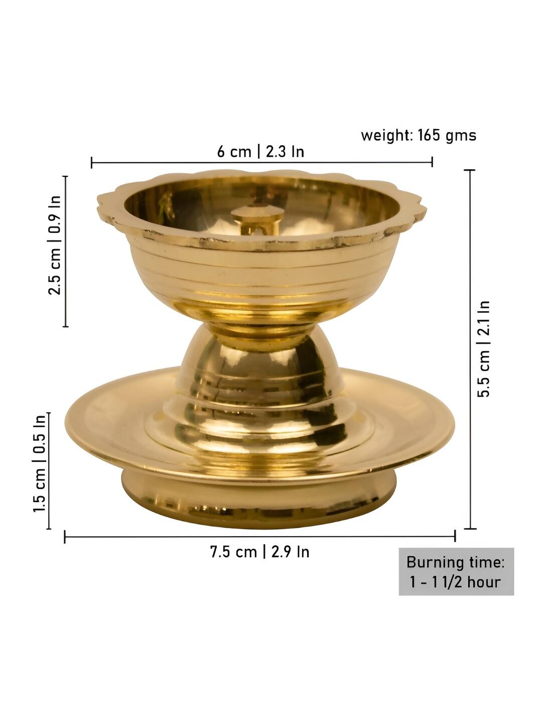 Spillbox Gold-Toned Brass Udupi Nanda Pooja Essential | Swadesiicart