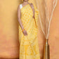 Very Much Indian Handblock Printed Cotton Saree With Natural Dyes - Yellow | Swadesiicart