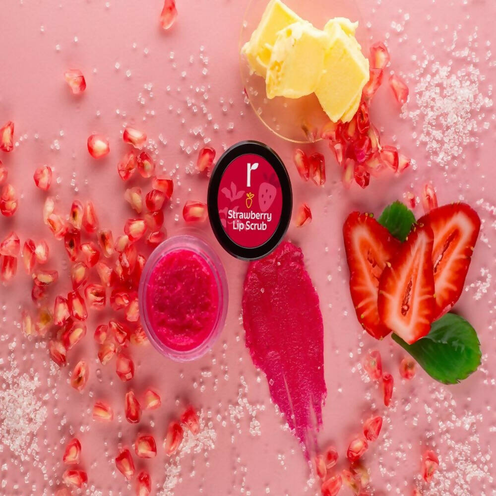 Rivona Naturals Strawberry Lip Scrub - Swadesiicart