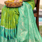 Shree Shyam Fashion Rama Green Pochampally Silk Saree
