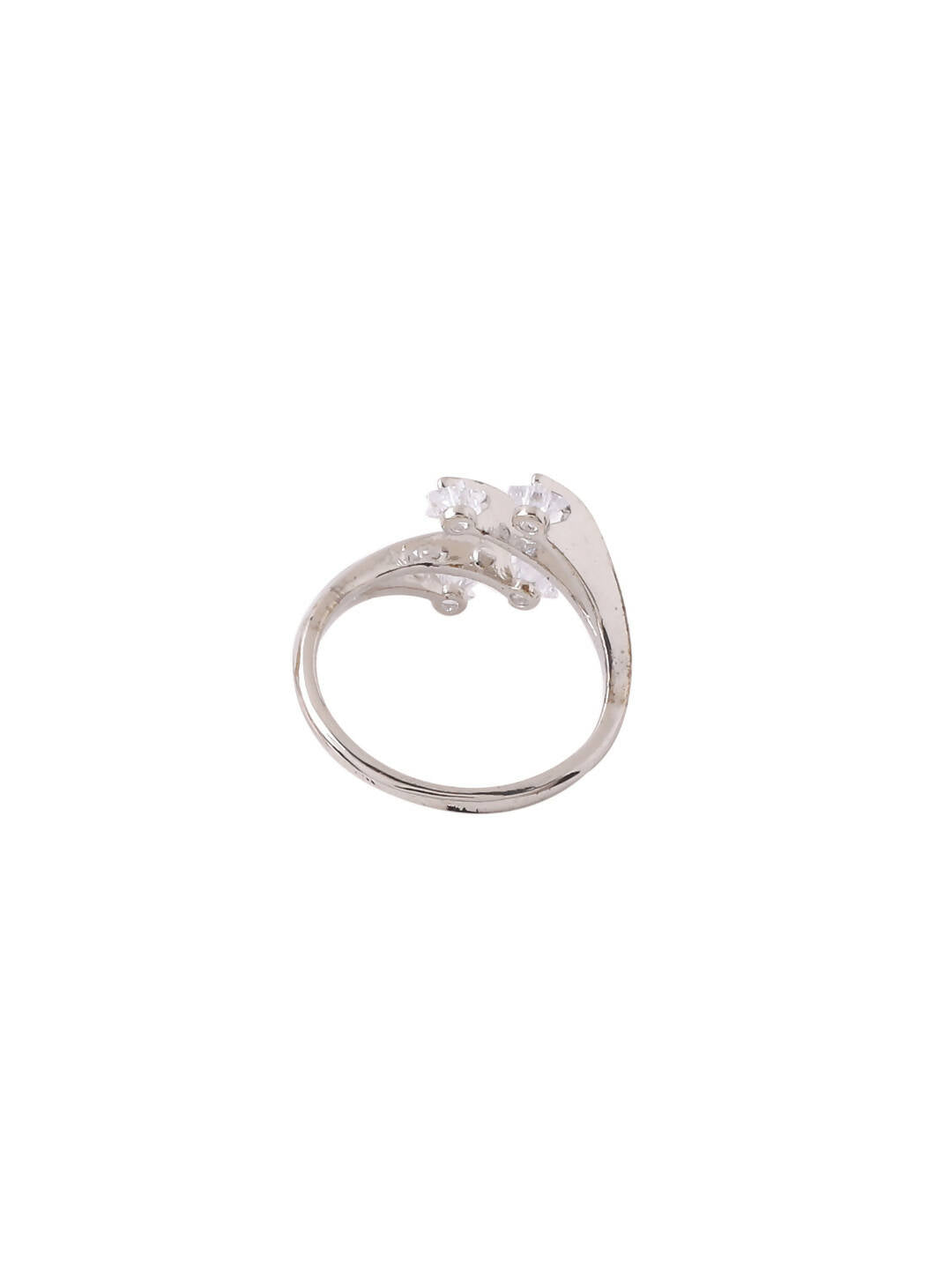 NVR Women's Stylish Latest Silver Plated Ring With Ad Stones | Swadesiicart
