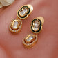Duet Mufli Meenakari and Diamond Gold-Polished Earrings (Gold) - Ruby Raang | Swadesiicart