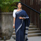 Beatitude Blue Cotton Handloom Saree