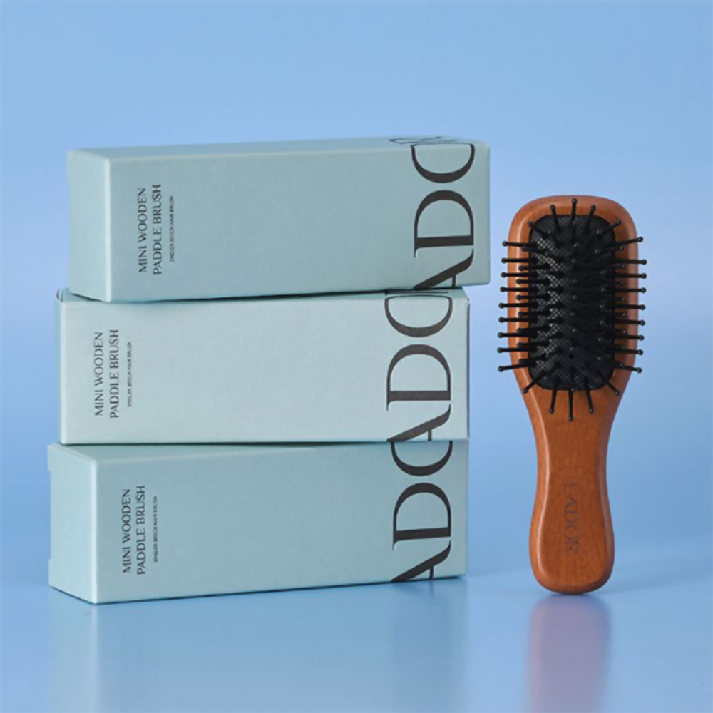 La'dor Mini Wooden Korean Paddle Brush - Swadesiicart