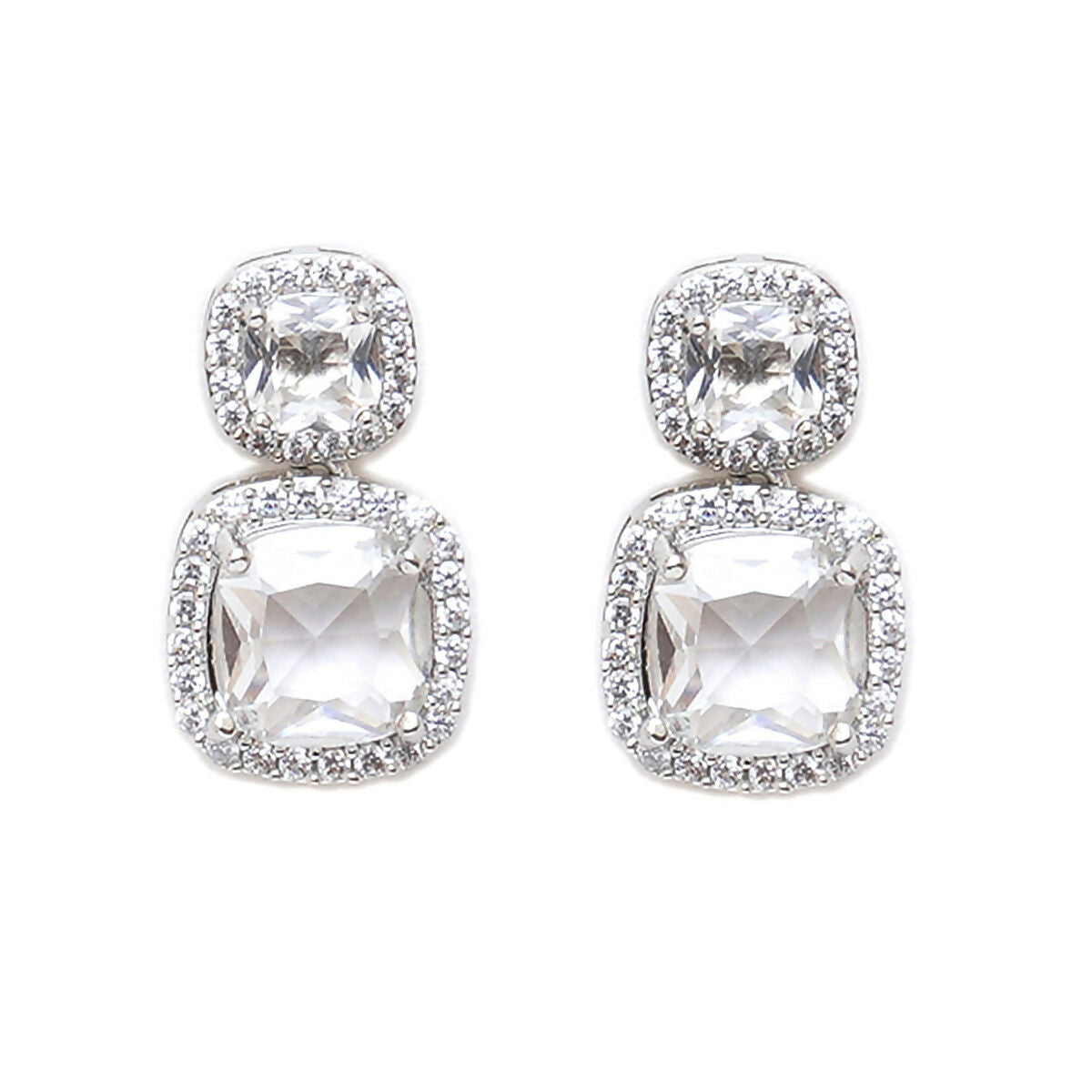 Diamond Duet Studs- Ruby Raang | Swadesiicart