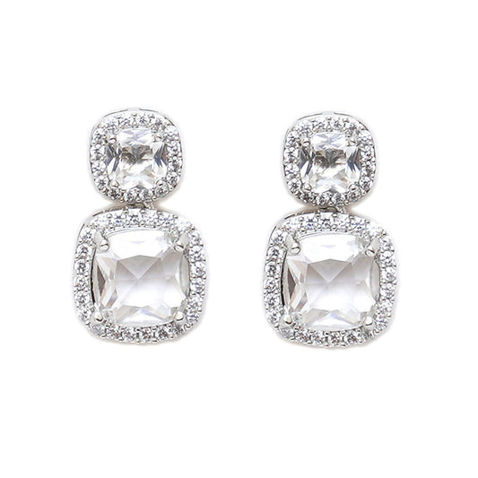 Diamond Duet Studs- Ruby Raang | Swadesiicart