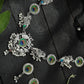 Mominos Fashion Johar Kamal Oxidised Silver-Plated Brass Finish Long Necklace For Women (Silver) | Swadesiicart