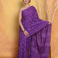 Very Much Indian Handblock Printed Cotton Saree With Natural Dyes - Purple | Swadesiicart