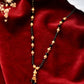 VOJ Gold-Polished Round Design Beaded Chain Mangalsutra - Swadesiicart