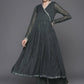 Ahalyaa Womens Kurta Set - Grey | Swadesiicart