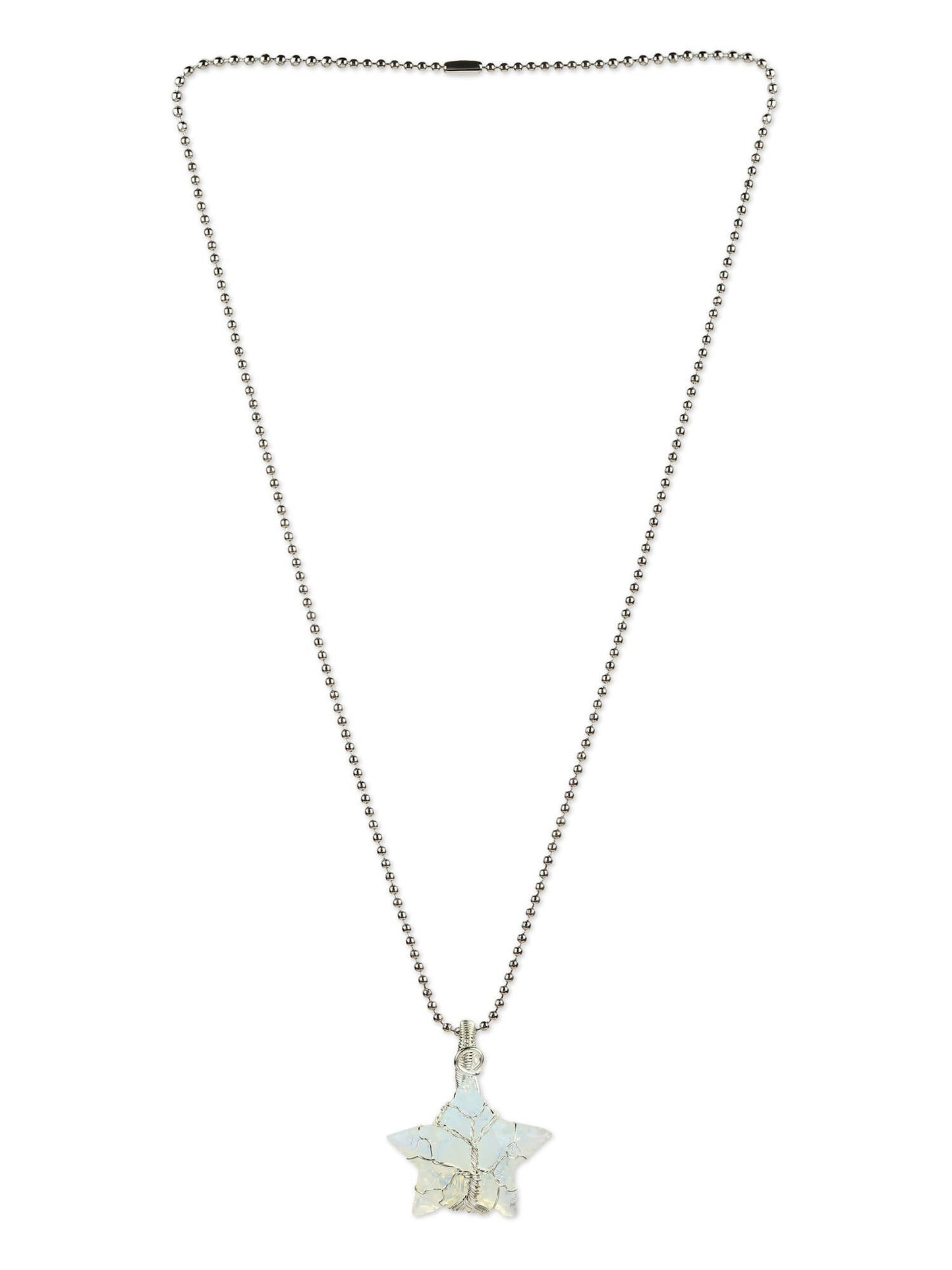 Women's Silver-Toned Blue Silver-Plated Handcrafted Chain - Ruby Raang | Swadesiicart