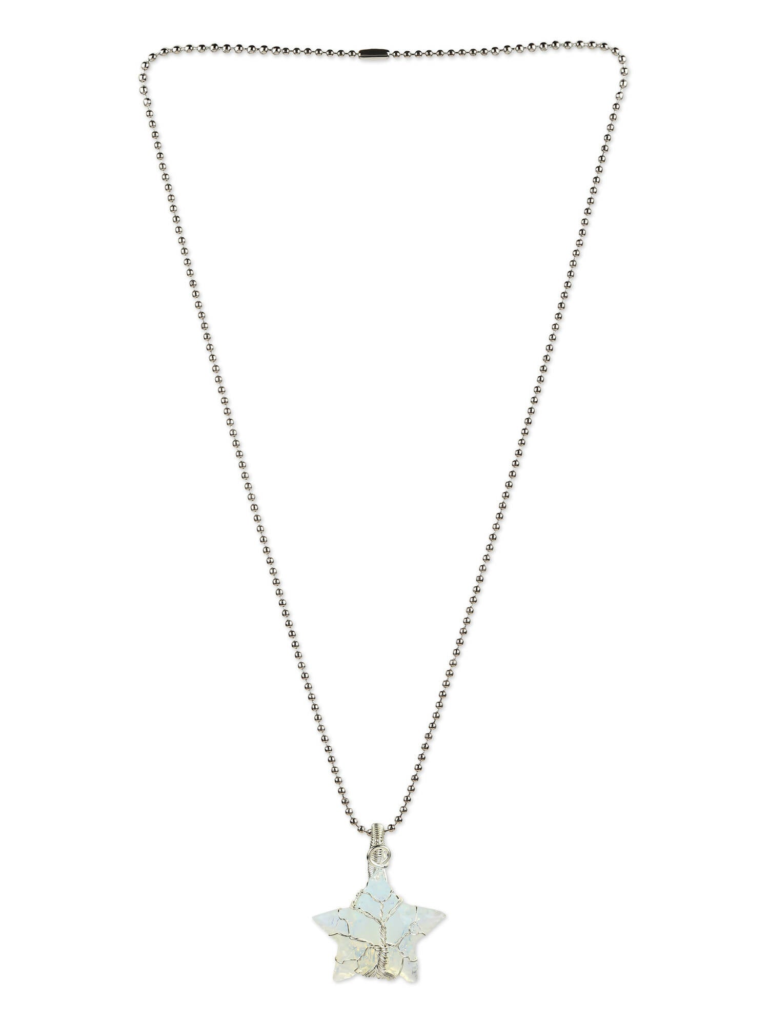 Women's Silver-Toned Blue Silver-Plated Handcrafted Chain - Ruby Raang | Swadesiicart