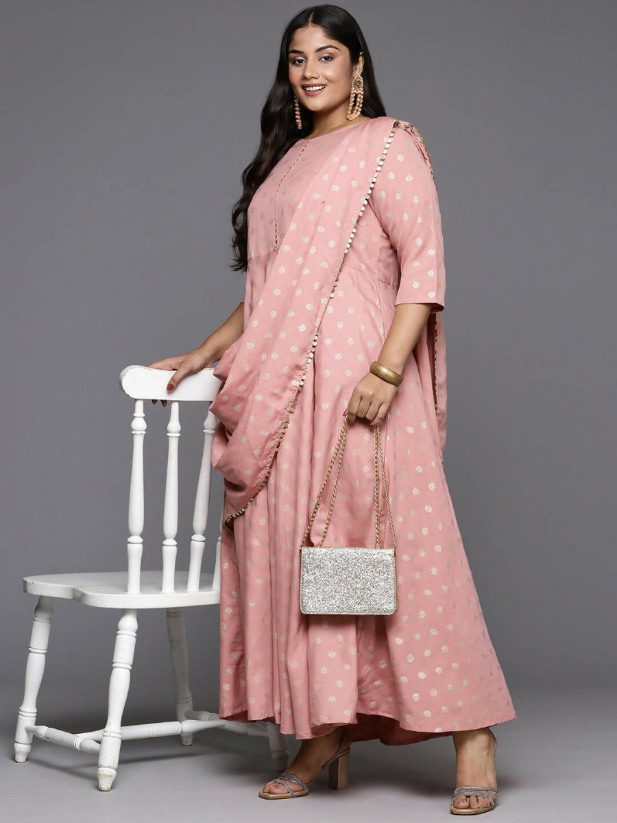 Ahalyaa Women's Traditional wear Ethnic Dress - Pink | Swadesiicart