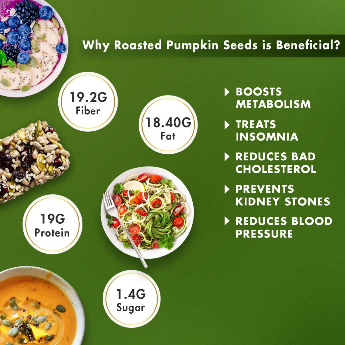Sorich Organics Roasted Pumpkin Seeds | Swadesiicart