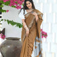 Beatitude Brown Cotton Handloom Saree