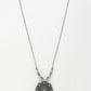 NVR Women's Silver-Toned Floral Shape Pendant with Chain | Swadesiicart