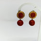 Terracotta Stud With Round Drop Earrings