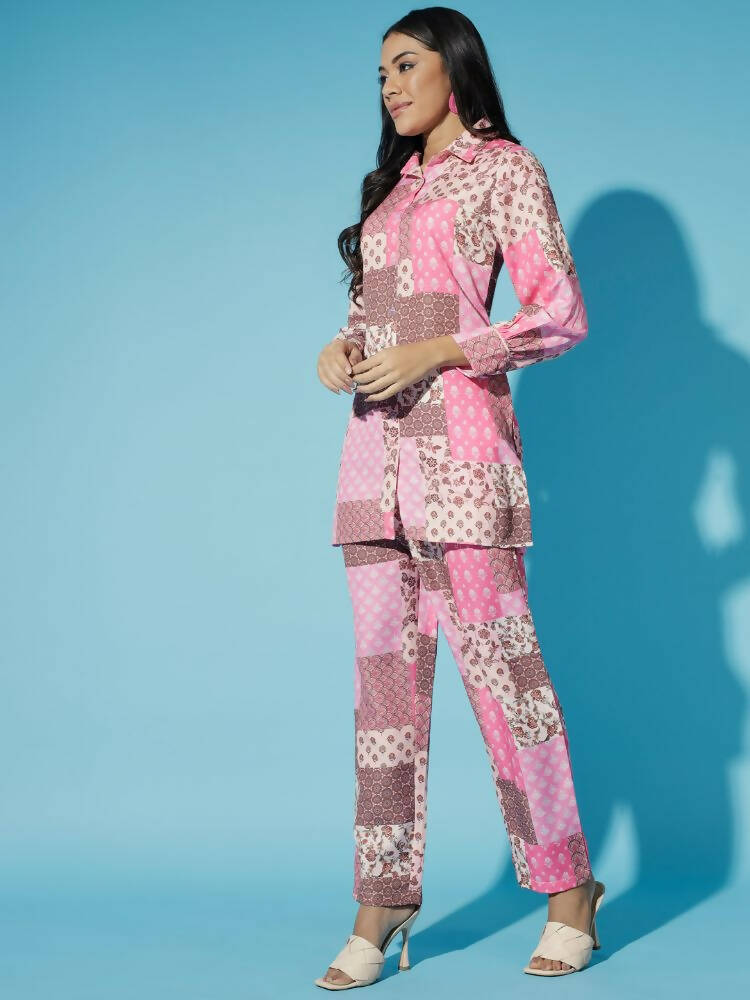 Myshka Women Multi - Printed Bling & Sparkly Co-Ords - Swadesiicart