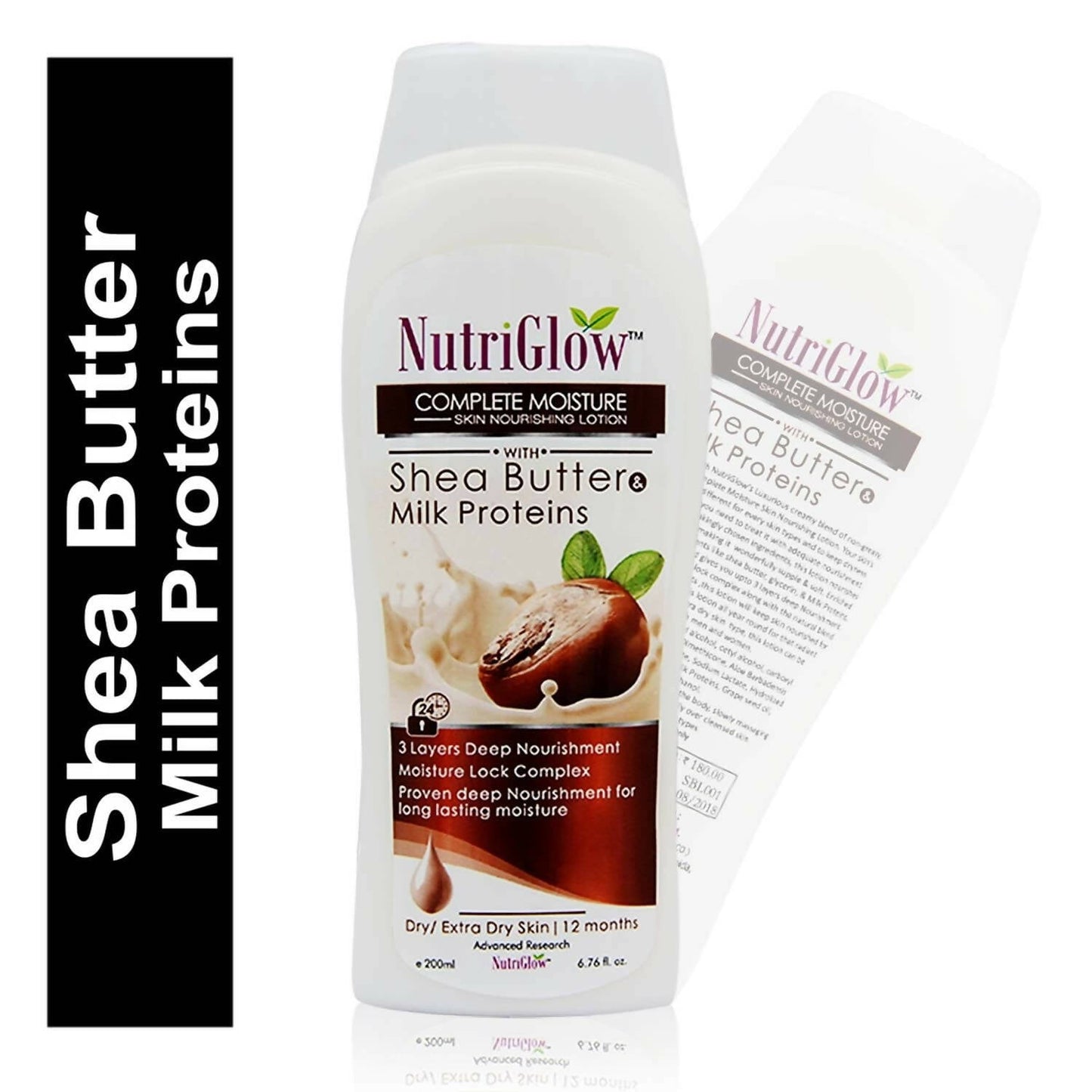 NutriGlow Complete Moisture Skin Nourishing Lotion With Shea Butter & Milk Protein - Swadesiicart