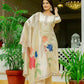 The52 Chiku Women's Beautiful Thread Work Viscose Assam Silk Fabric with Straight Kurta, Pant and Dupatta Set - Swadesiicart