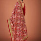 Vamsee Maroon Organza Saree - Swadesiicart