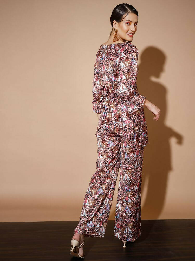 Myshka Women Multi Printed Co-Ords - Swadesiicart