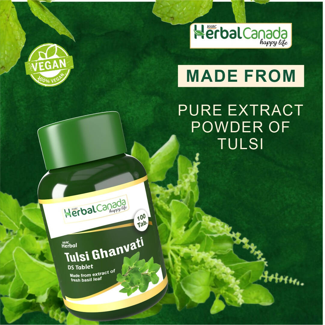 Herbal Canada Tulsi Ghanvati Tablets - Swadesiicart
