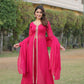 Jyoti Fashion Women's Pink Faux Blooming Embroidered Kurta with Trouser & Dupatta | Swadesiicart