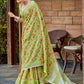 Shree Shyam Fashion Linen Yellow Green Saree