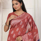 Shree Shyam Fashion Linen Cotton Rust Saree
