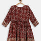 Ahalyaa Maroon Rayon Printed Kurta Palazzo Sets for Kids For Girls | Swadesiicart