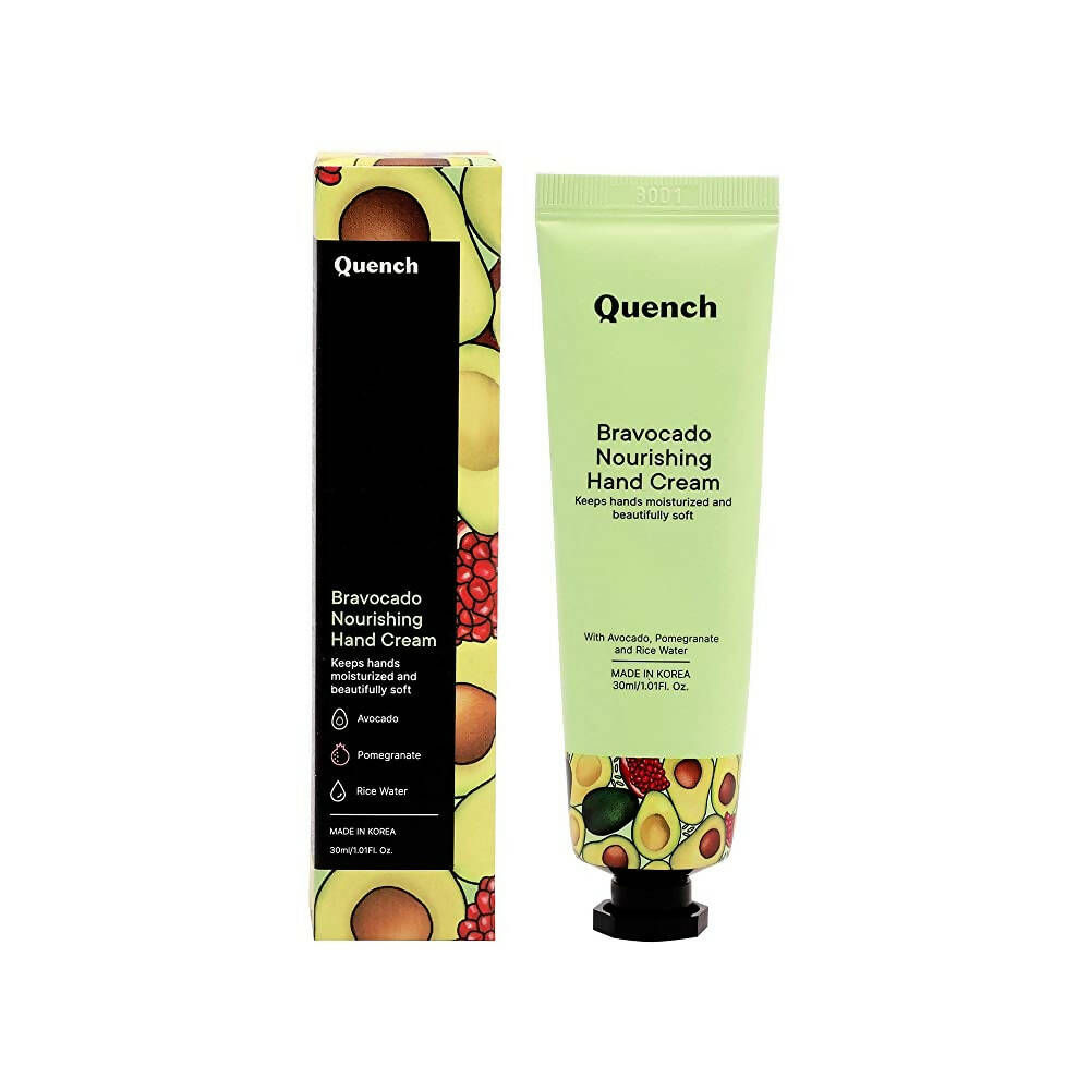 Quench Botanics Bravocado Nourishing Hand Cream With Avocado, Rice Water & Pomegranate, Korean Beauty | Swadesiicart