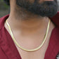 VOJ Gold-Polished Thick Flat Snake Chain | Swadesiicart