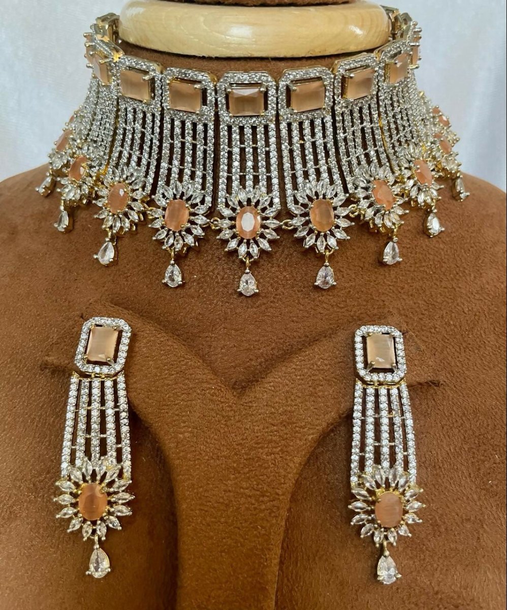 American Diamond Yellow Set By House of Ree - Swadesiicart