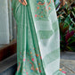 Shree Shyam Fashion Linen Sea Green Saree