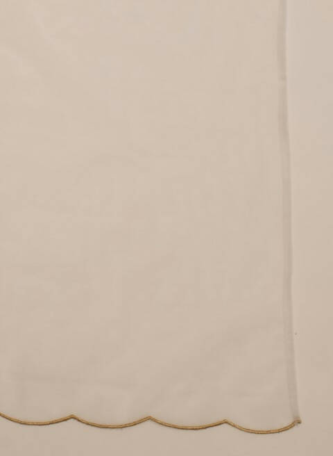 FIORRA Women's White Georgette Anarkali Kurta With Dupatta - Swadesiicart
