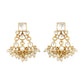 Nuyug 22K Gold Plated Ivory Dusk Kundan Earrings | Swadesiicart
